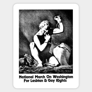 National March Vintage LGBT Gay Retro Washington Sticker